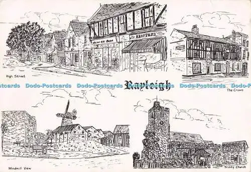 D295485 Rayleigh. High Street. 1977. Multi View
