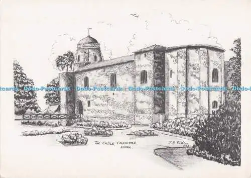 D298412 Essex. Colchester. Das Schloss. Don Fraser Print. P. D. Rushton. 1982