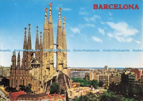 D298431 Barcelona. Panoramablick auf die Kirche der Heiligen Dreifaltigkeit. Abholung per