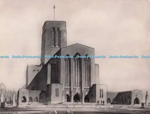 D298445 Guildford Cathedral. Der Westen und wie er sein wird. Serie Frith. PM Surrey