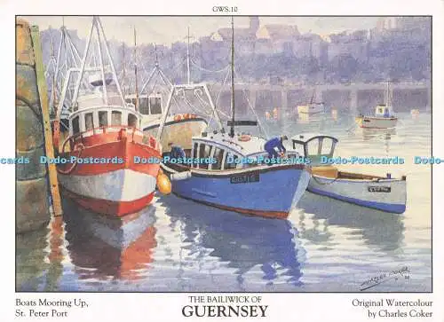 D293363 Die Vogtei von Guernsey. Boote legen fest. St. Peter Port. Charles Cok
