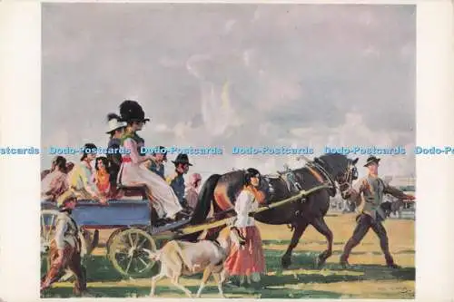 D298499 Ankunft in Epsom Downs zur Derby-Woche. Silk and Terry Ltd. Birmingham Cit