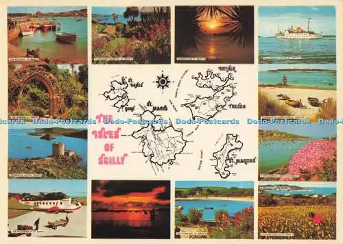 D293391 Die Scilly-Inseln. Der Hubschrauber in St. Mary. Beric Tempest. F. E. Gi