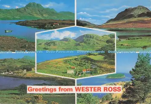 D298502 Grüße aus Wester Ross. Gruinard Bay. Loch Maree und Slioch. Badachr