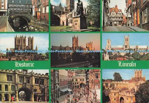D298504 Historischer Lincoln. Hohe Brücke. Steep Hill. Der Domsteinbogen. Foto