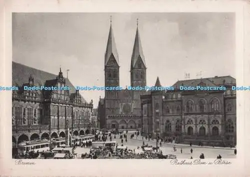 D298514 Bremen. Rathaus Dom u. Borse. G.A.D. Nr. 1103