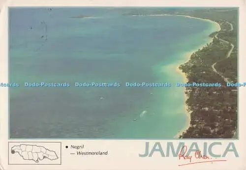 D298519 Jamaika. Negril. Westmoreland. Immergrün. Ray Chen. Lithographischer Druck