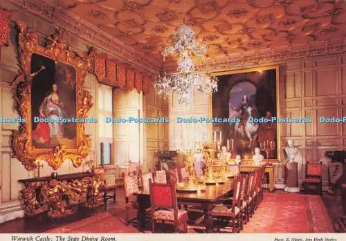 D298543 Warwick Castle. The State Dining Room. John Hinde Ltd. E. Nagele