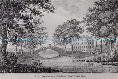 D298545 Pollock der Sitz von Sir John Maxwell Bar. Pollok House aus einem Druck von 1