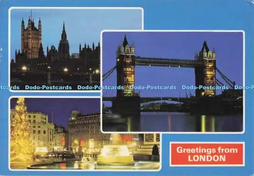 D298648 Grüße aus London. Trafalgar Square. Tower Bridge. E. T. W. Dennis a