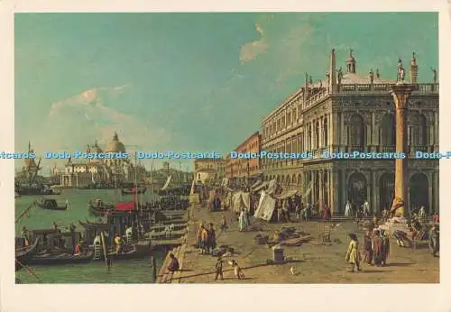 D295761 Canaletto. G. A. Kanal. La Riva Verso la Zecca. Coll. E. C Albertini. Ro
