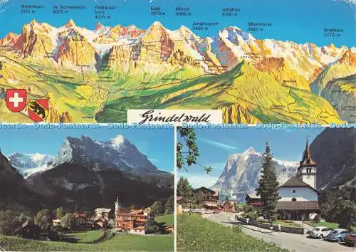 D295824 Grindelwald. Fotoglob. Orell Fussli. Multi View. 1977
