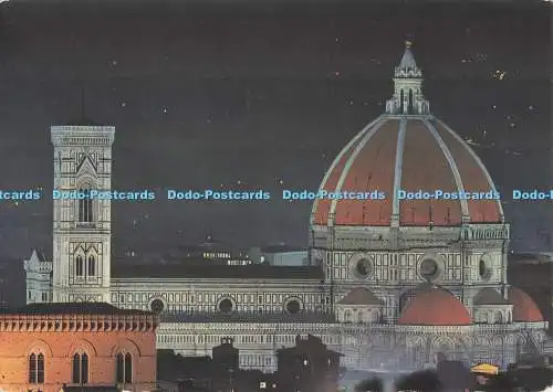 D295825 Firenze. Die Kathedrale bei Nacht. Giusti di S. Becocci. Grafiche Biondett