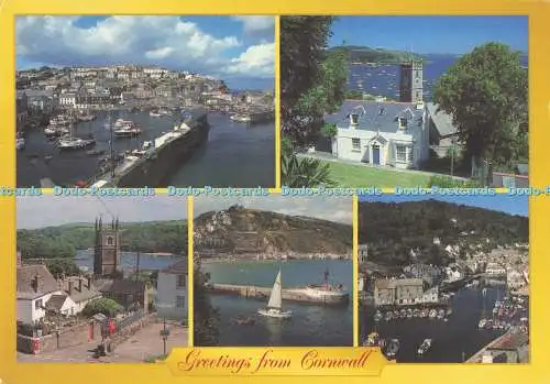 D295859 Grüße aus Cornwall. Mevagissey und Falmouth. John Hinde. Multi View