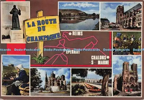 D298811 La Route du Champagne. Epernay. La Cathedrale de Reims. Sezanne. Dom pro
