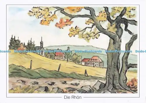 D298914 Die Rhon. Der Kreuzberg. Aquarell von Herbert Schneider. H. Schneider