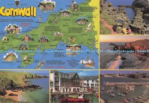 D296032 Cornwall. Der Strand. John Hinde. Redruth. Multi View. 1999