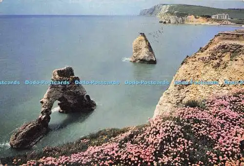 D296042 Isle of Wight. Süßwasserbucht. Der Bogen und der Hirschfelsen. J. Arthur Dixon.