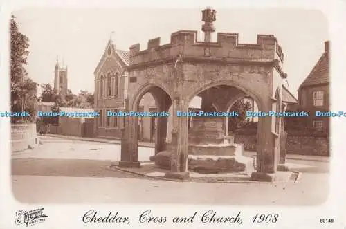 D299008 Cheddar. Kreuz und Kirche. Francis Frith Collection. 1908