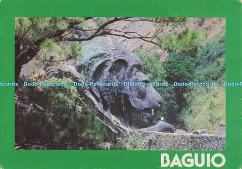 D299099 Baguio. Philippinische Sommerhauptstadt. Löwenkopf aus massivem Fels geschnitzt. Bea