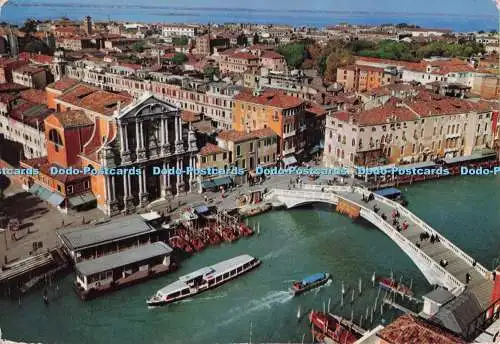 D299100 Venezia. Canal Grande. Brücke und Kirche degli Scalzi. Borgoni Rag. Rena