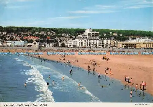 D299110 Weston Super Mare. Avon. Der Strand. John Hinde Ltd. E. Nagele. 1990