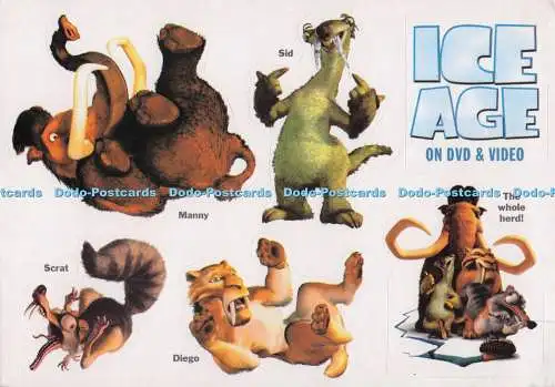 D299115 Ice Age. Auf DVD und Video. Sid. Manny. Kratzer. Bumerang