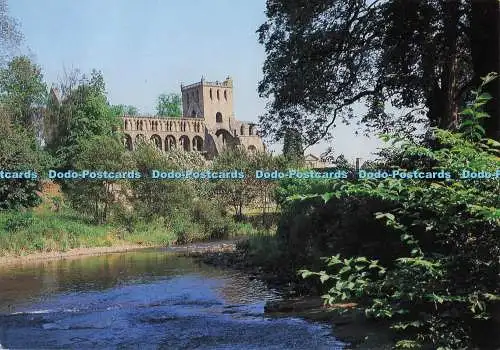 D299191 Eine Ansicht der Jedburgh Abbey vom Ufer des Jed. Whiteholme Ltd. Hail