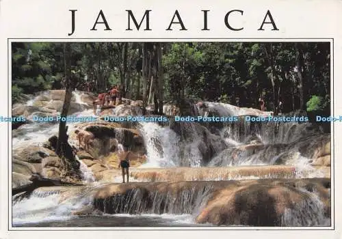 D299205 Jamaika. Ocho Rios. Dunn River Falls. Platin Postkarten. Donovan McGowa