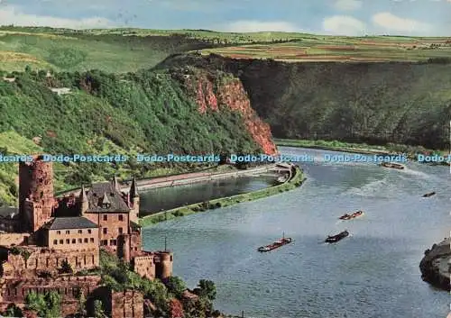 D296371 Burg Katz Mit Loreley. Nassau