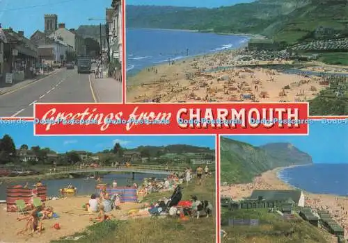 D296407 Grüße aus Charmouth. J. Salmon. Sevenoaks. Kent. 1991. Multi View