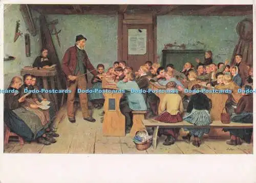 D299388 Kunstmuseum Basel. Die Dorfschule. 1896. Albert Anker. F. Reiter