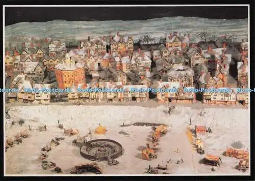 D299428 London. Uferseite. Shakespeare Globe Museum. Modell Frost Fair auf dem F