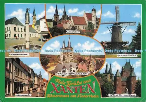 D299552 Viele Grusse aus Xanten. Romersatt am Niederrheim. Karthaus. Krapohl. M