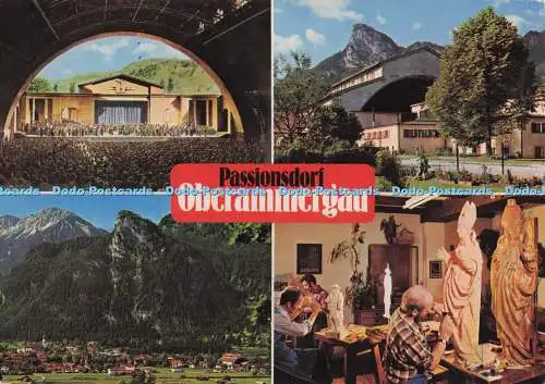 D299571 Passionsdorf Oberammergau. Hohenluftkurort. Huber. Multi View
