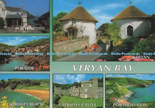 D299585 Veryan Bay. Portloe. John Hinde. Redruth. Cornwall. Multi View