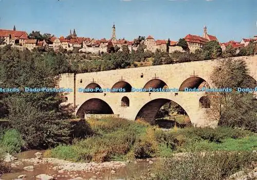 D299793 Rothenburg. o. d. Tauber. Doppelbrücke im Taubertal. Krüger