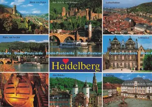 D299794 Heidelberg. Partie am Neckar. Edm. Von König. Multi View