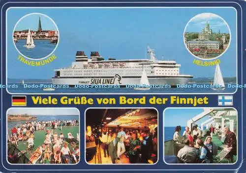 D299855 Travemünde. Viele Grusse Von Bord der Finnjet. Schoning. Gebrüder Schmid