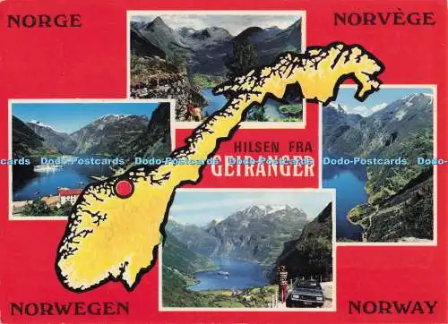 D298202 Norwegen. Hilsen fra Geiranger. Aune. Multi View