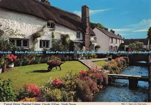 D300186 North Devon Typisches Devon Reetdachhaus Croyde Village John Hinde E N
