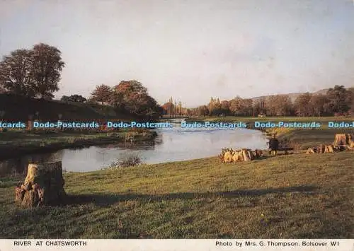 D300376 River at Chatsworth Derbyshire Federation of Women Institutes Richterin Frau