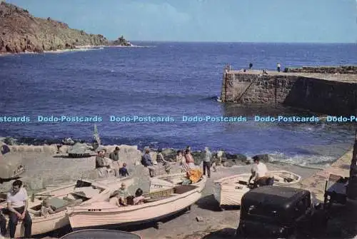 D300385 Cornwall Lamorna Cove The Jetty J Arthur Dixon Newport I W England PM Pe