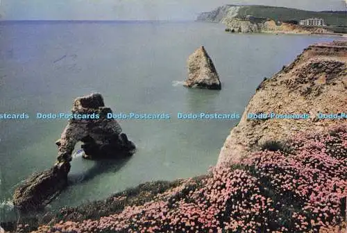 D300400 Isle of Wight Freshwater Bay The Arch and Stag Rock J Arthur Dixon Newpo