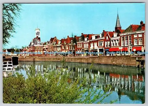 D309039 Groeten uit Dokkum Diepswal met Stadhuis Van Leers Fotodrukindustrie B V