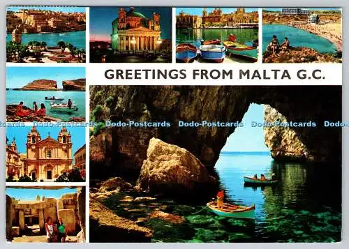 D309049 Grüße aus Malta G C Kathedrale Bibliothek Sliema Interprint limitierte Farbe