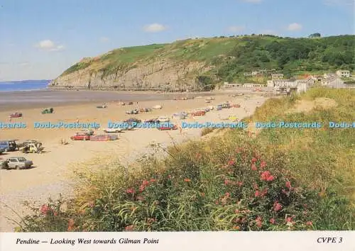 D300464 Pendine Blick nach Westen in Richtung Gilman Point Sucher Postkarten