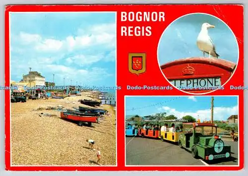 D309051 West Sussex Bognor Regis Don Carr Eastbourne Golden Shield Löwe Karten BOG