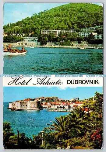 D306451 Dubrovnik Hotel Adriatic Turistkomerc Zagreb Kroatien 1985 Postkarte Multi