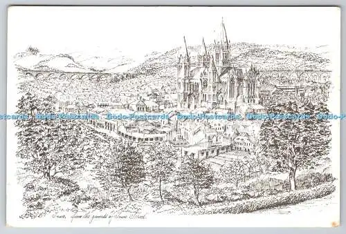 D309079 Juno Vom Gelände der Juno School Pen Illustration Margot Smith Postc